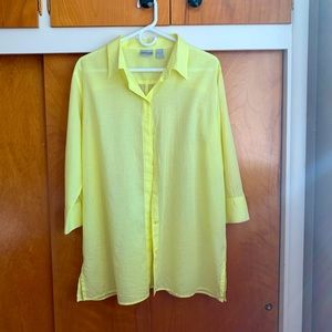 Chicos butter yellow tunic. Size 3